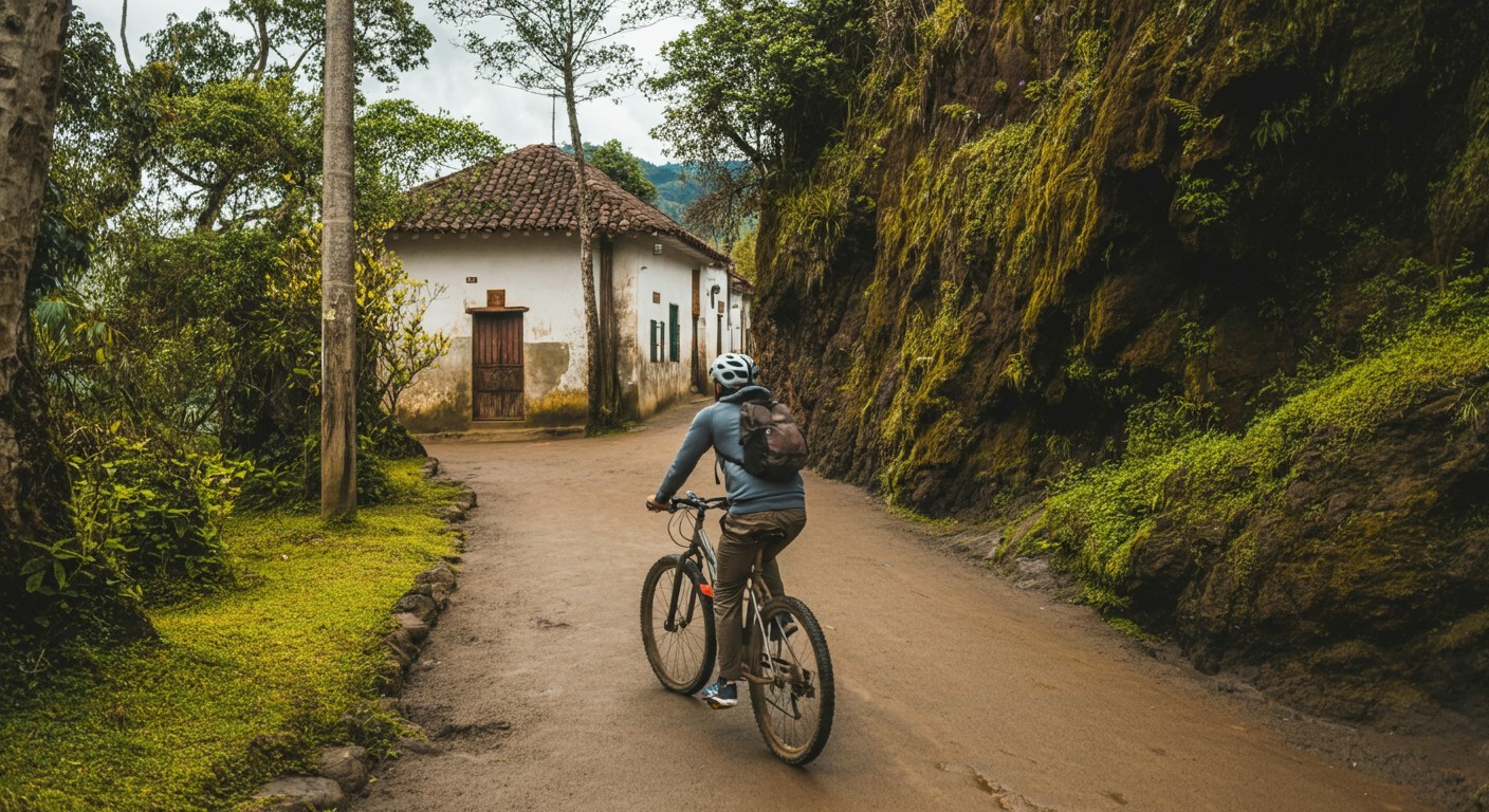 En bicicleta