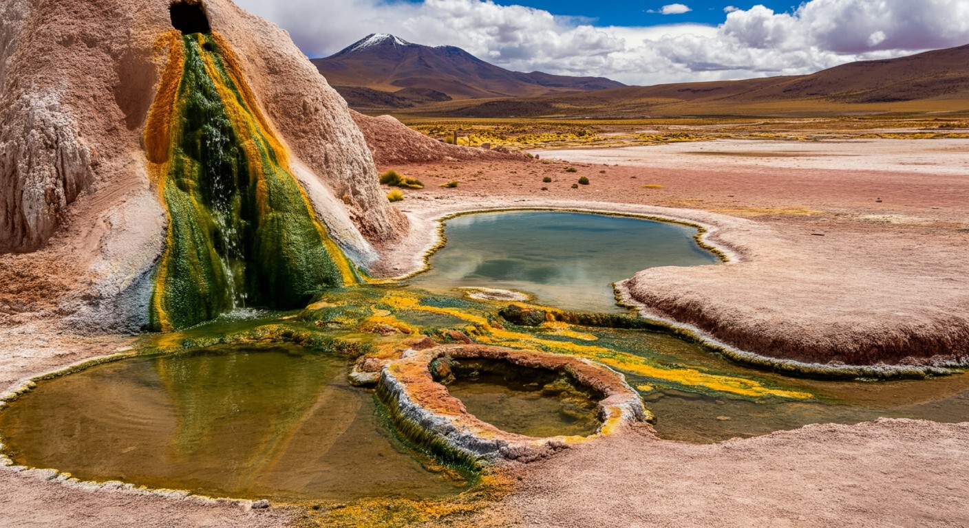 Eaux thermales dans l’Altiplano