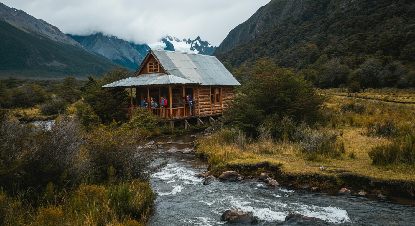 Tirolesa en El Bolsón, Patagonia Argentina