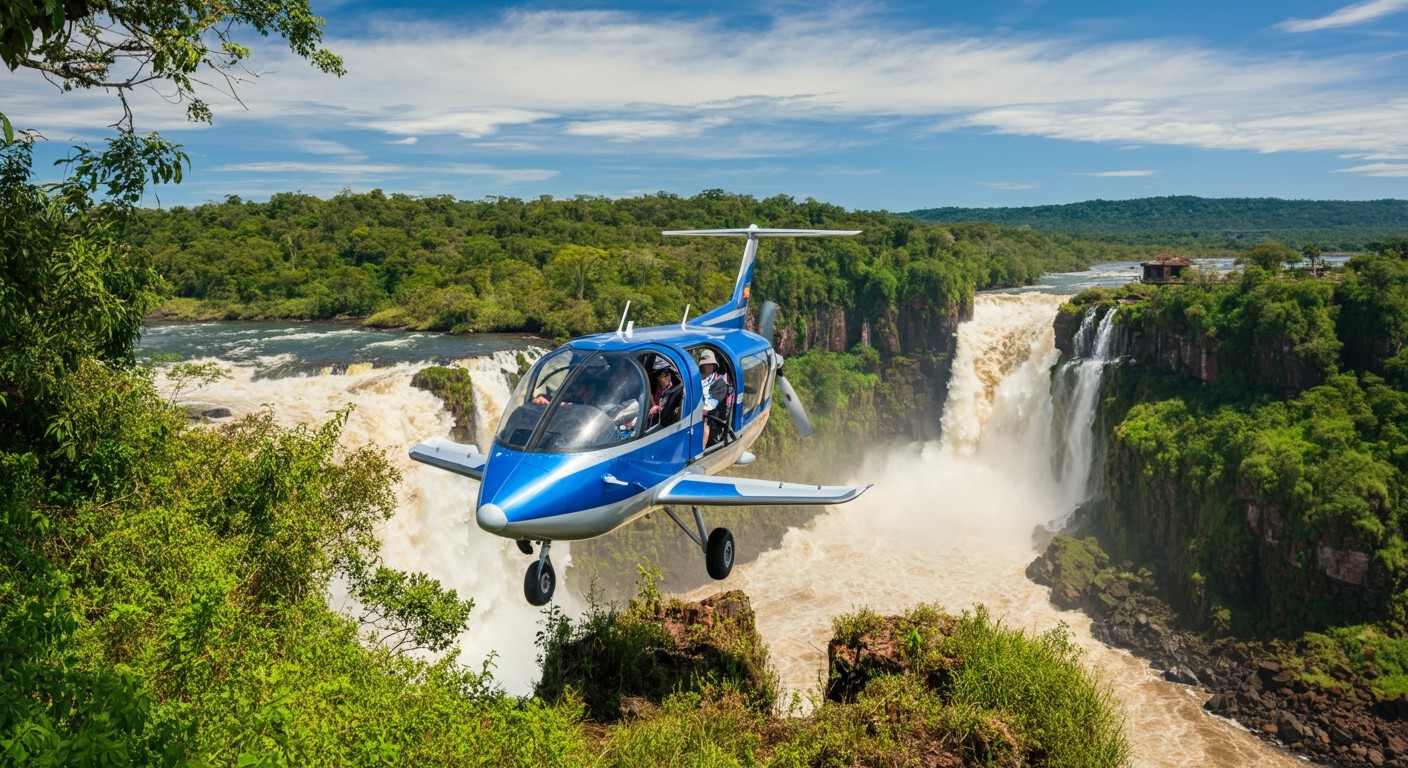 Voo de avião sobre Iguazu