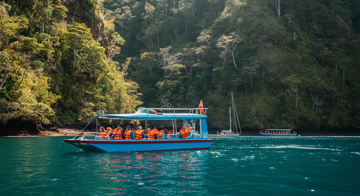Passeio de barco em Puerto Rio Tranquilo