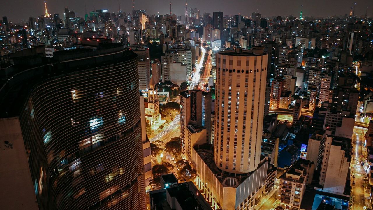 São Paulo At Night With Dinner