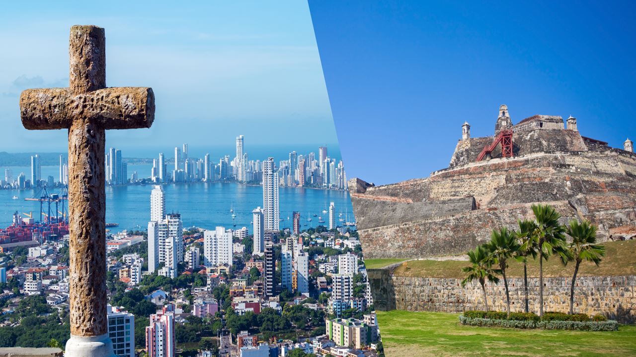 Cerro De La Popa Und Castillo De San Felipe